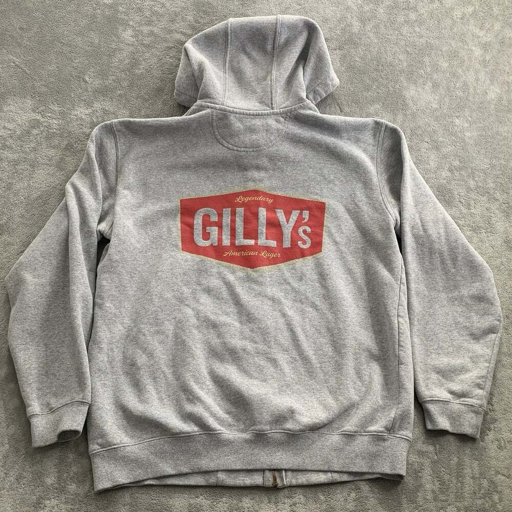 Carhartt Marquette Sweatshirt Men's Large Hoodie Gilly’s American Lager Full Zip